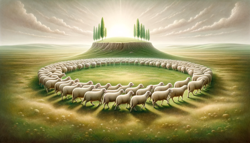 Biblical Meaning of sheep walking in circles