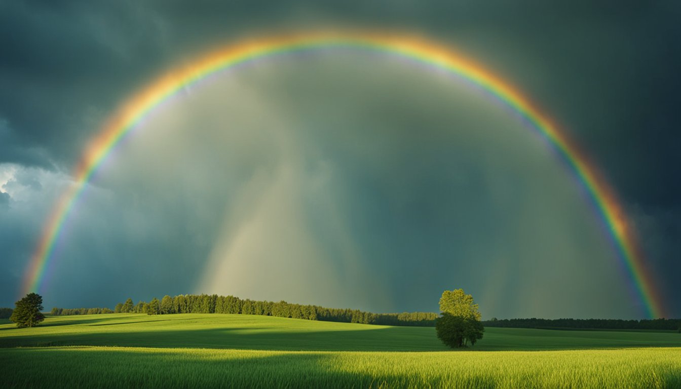 rainbow after a storm