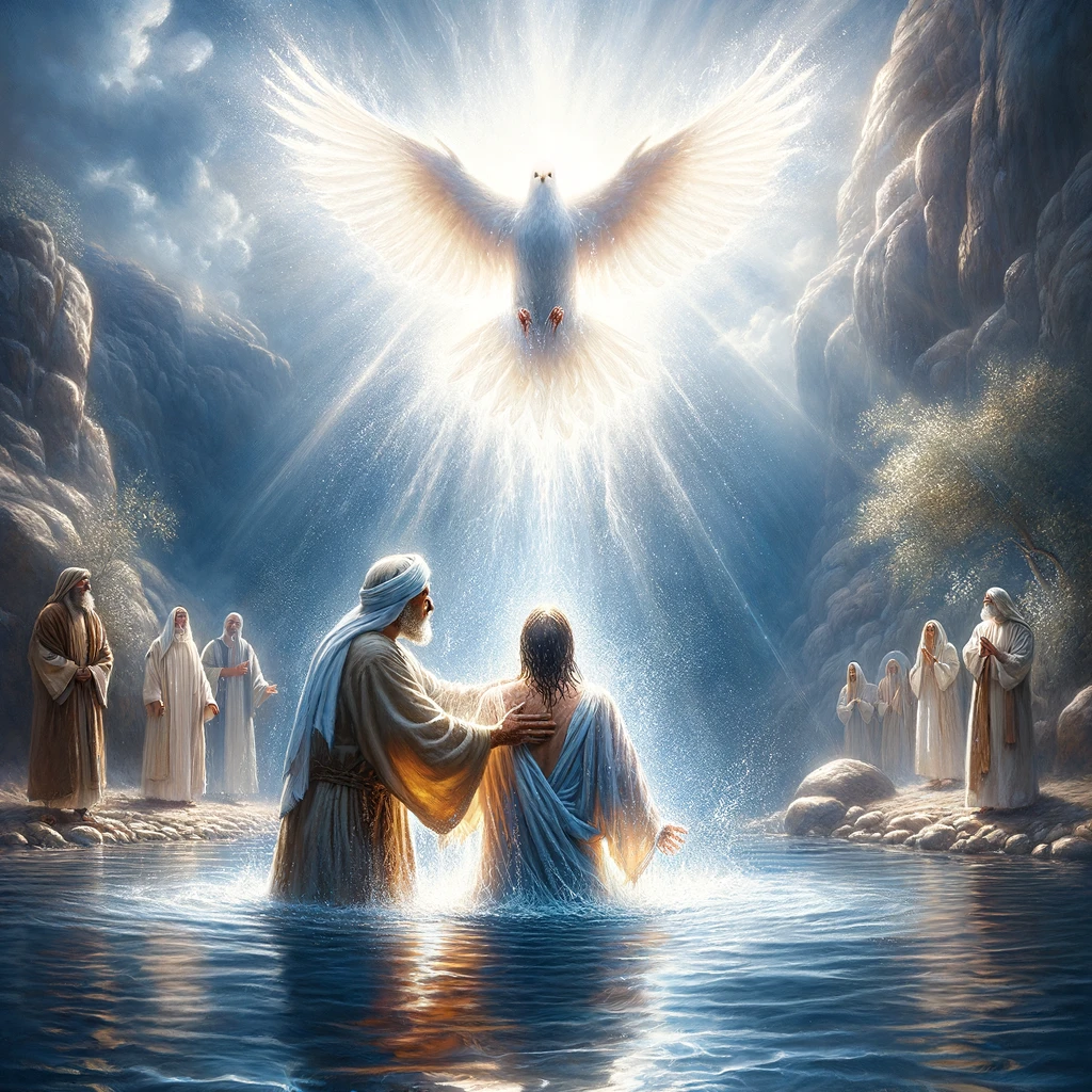 The Holy Spirit Manifested as a Dove in Jesus' Baptism