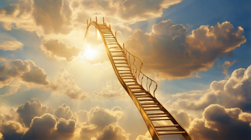 Golden Ladder Reaching to Heaven