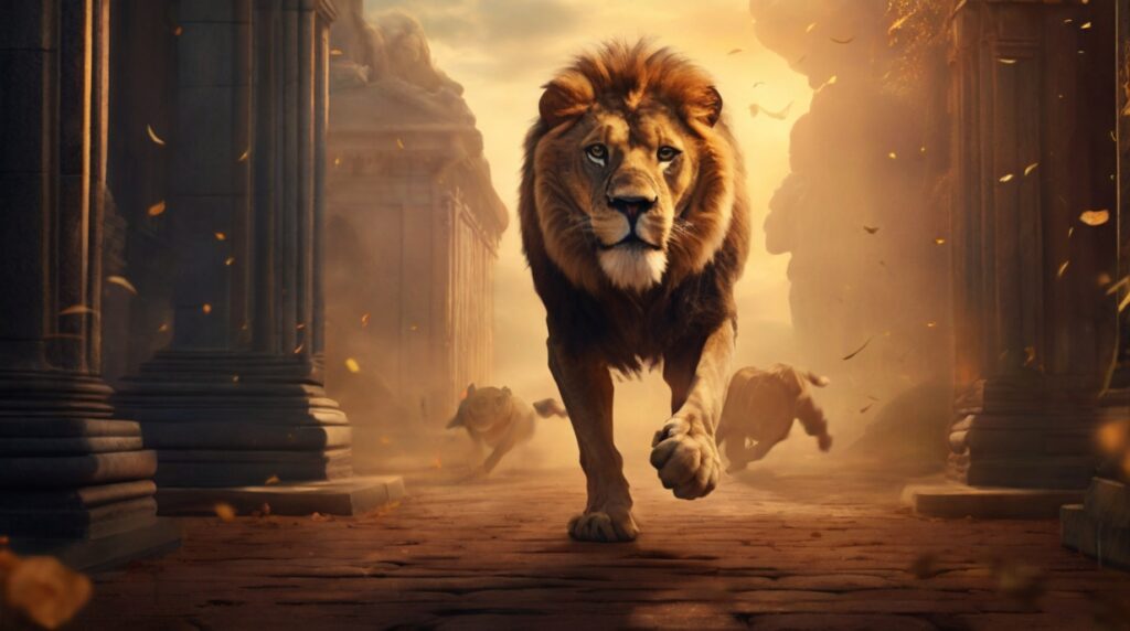 biblical meaning of a dream of a lion chasing you
