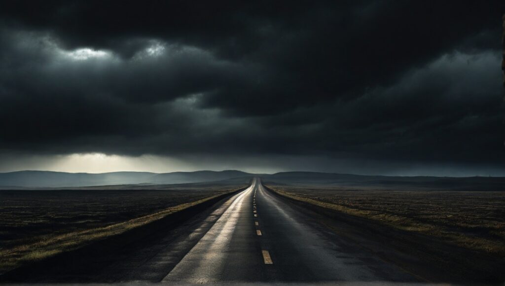 dreaming of a stormy road