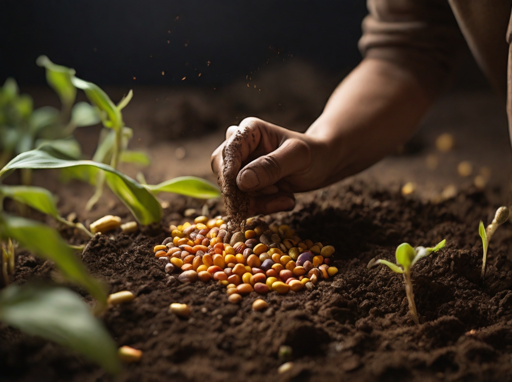 planting corn seeds
