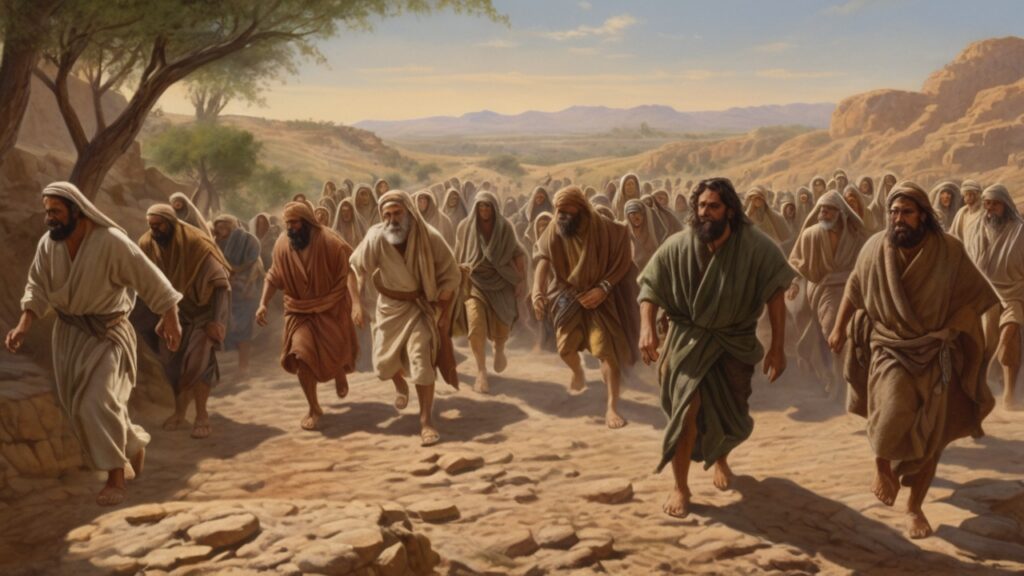  Israelites traveling through the wilderness