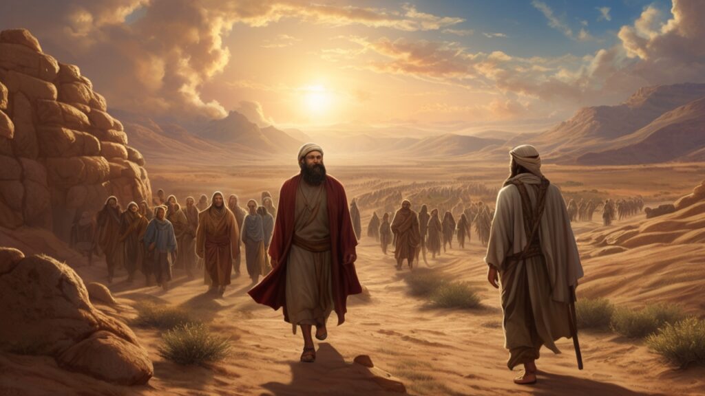moses leading the isrealites to promised land