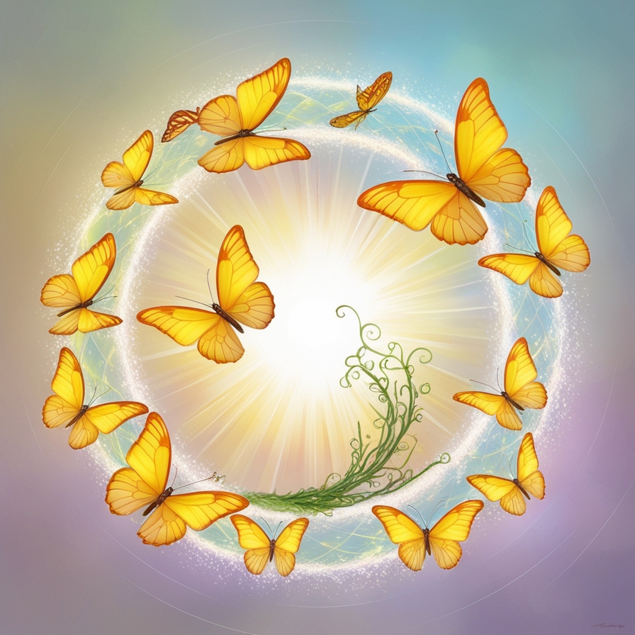 Yellow Butterflies as Bearers of Bright Energy and Transformation
